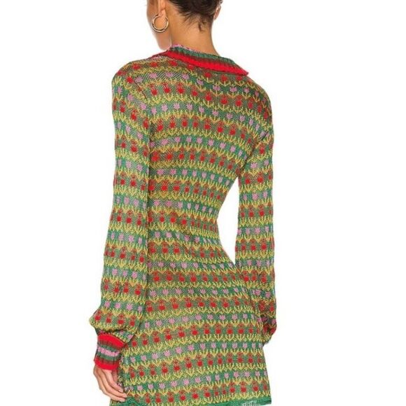 Free  People X REVOLVE Milano Mini Dress Green
Red Knit Long Sleeve M - Picture 2 of 11